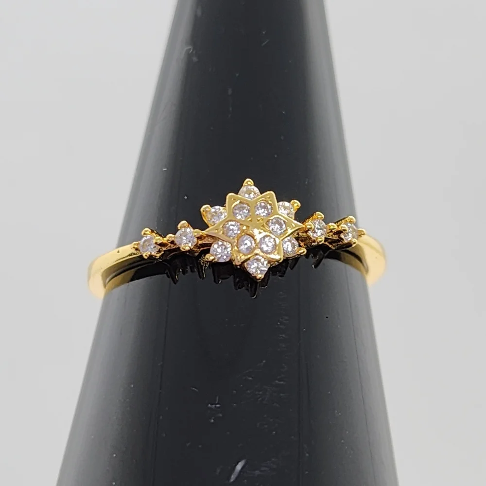 18K Yellow Gold Plated 925 Sterling Silver Ring - Picture 10 of 12